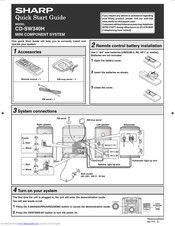 SHARP CD-SW340H Quick Start Manual