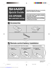 SHARP CD-XP250E Quick Manual