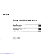 SONY SS-M125CE Operating Instructions Manual