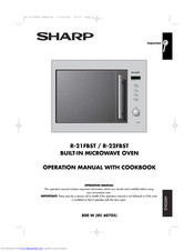 SHARP R-22FBST Operation Manual With Cookbook