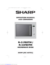 SHARP R-21FBSTM Operation Manual With Cookbook