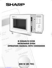 SHARP R-232M Operation Manual With Cookbook