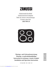 Zanussi ZKF 650 LX Installation And Operation Instructions Manual