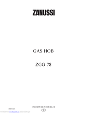 Zanussi ZGG 78 Instruction Booklet