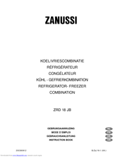 Zanussi ZRD 18 JB Instruction Book