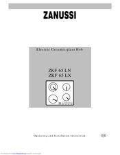 Zanussi ZKF 65 LX Operating And Installation Instruction