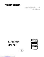 Tricity Bendix SG 211 Operating & Installation Instructions Manual