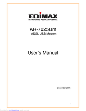 Edimax AR-7025Um User Manual