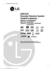 LG LH-RH9500TA Owner's Manual