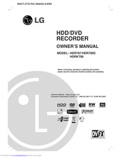 LG HDR-789S Owner's Manual