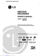 LG HDR-798 Owner's Manual