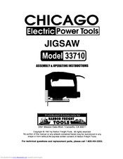 Chicago Electric 33710 Assembly & Operating Instructions