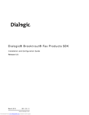 Dialogic Brooktrout TR1034 DID, Combo, & Loop Start Installation And Configuration Manual