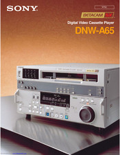 SONY Betacam SX DNW-A65 Specifications