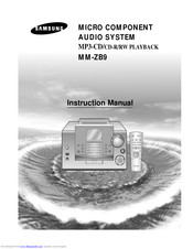 SAMSUNG MM-ZB9 Instruction Manual