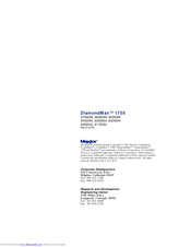 Maxtor DiamondMax 1750 81750A2 Installation And Use Manual