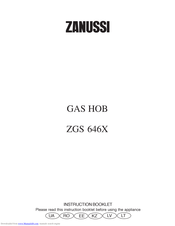 Zanussi ZGS 646X Instruction Booklet