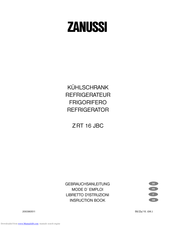 Zanussi ZRT 16 JBC Instruction Book