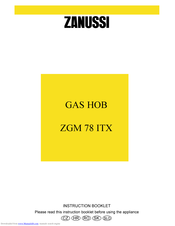 Zanussi ZGM 78 ITX Instruction Booklet
