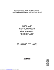 Zanussi ZT 155 AGO Instruction Book