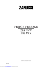 Zanussi ZSS 7 W Instruction Booklet