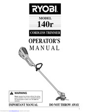 RYOBI 140R Operator's Manual