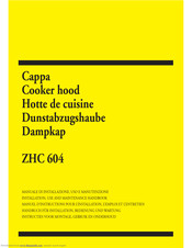 Zanussi ZHC 604 Installation, Use And Maintenance Handbook