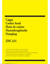 Zanussi ZHC 631 Installation, Use And Maintenance Handbook
