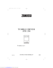 Zanussi ZTE 250 Instruction Booklet