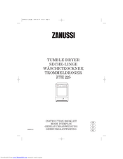 Zanussi ZTE 225 Instruction Booklet
