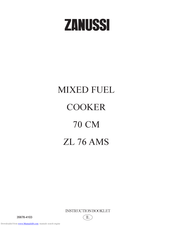 Zanussi ZL 76 AMS Instruction Booklet