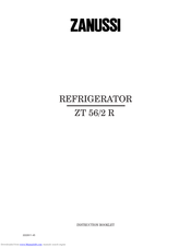 Zanussi ZT 56 Instruction Booklet