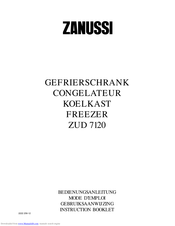 Zanussi ZUD 7120 Instruction Booklet