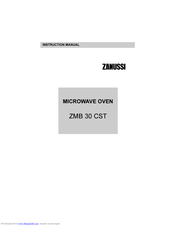 Zanussi ZMB 30 CST Instruction Manual