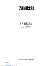 Zanussi ZU 790 F Instruction Booklet