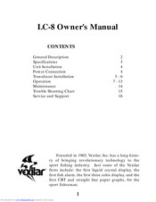 VEXILAR LC-8 Owner's Manual