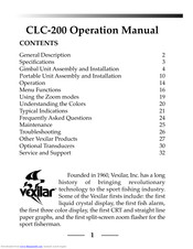VEXILAR CLC-200 Operation Manual