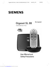 Gigaset SL 88 User Manual And Safety Precautions