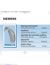 SIEMENS PRISMA 2 K Instructions For Use Manual