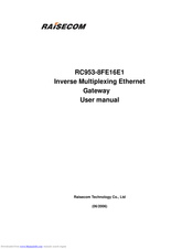Raisecom RC953-8FE16E1 User Manual