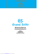 Seiko Spring Drive Chronograph 9R86 Instruction