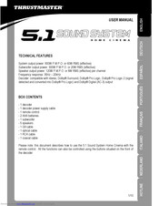 Thrustmaster 5.1 sound system User Manual