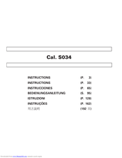 SEIKO S034 Instructions Manual