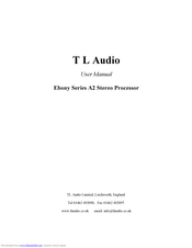 TL AUDIO Ebony A2 User Manual