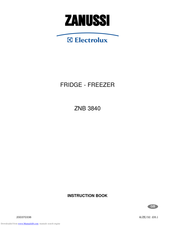 Zanussi Electrolux ZNB 3840 Instruction Book