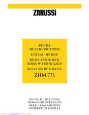 Zanussi ZHM 733 X Instruction Booklet