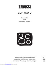 Zanussi ZME 2002 V Installation And Operating Instructions Manual