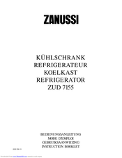 Zanussi ZUD 7155 Instruction Booklet