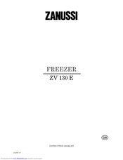 Zanussi Z 130 F Instruction Booklet