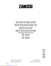 Zanussi ZI 1612 Instruction Booklet